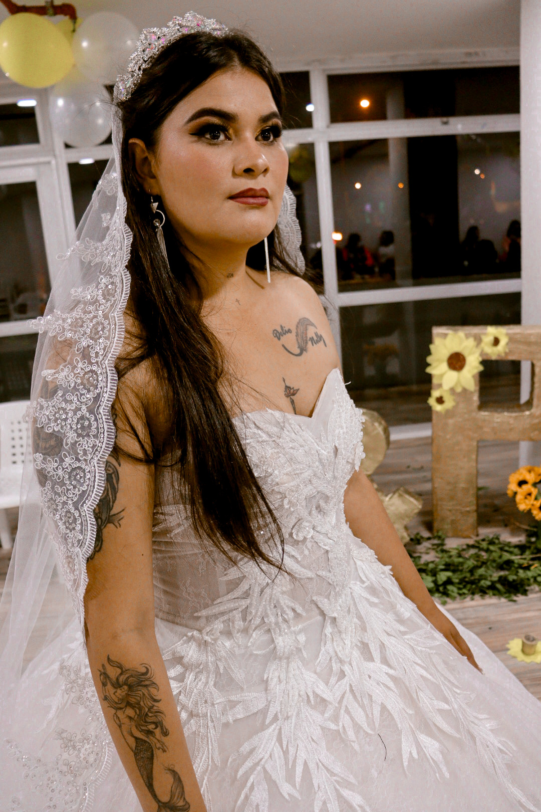 Retrato de novia en una boda de Bogotá